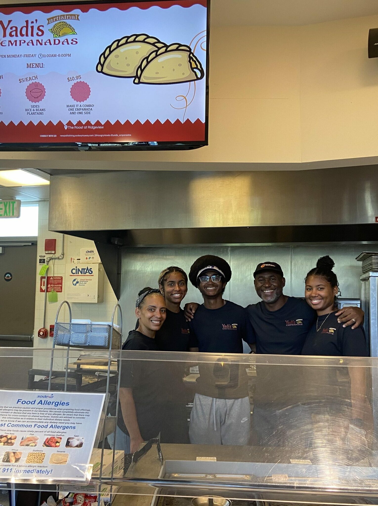 team inside resturant