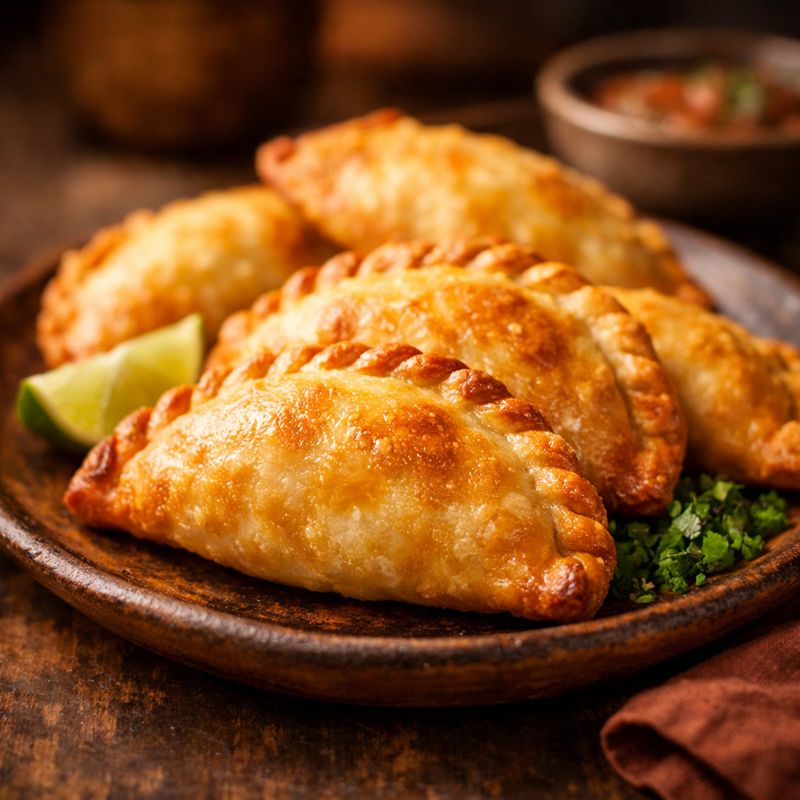 Freshly baked empanadas